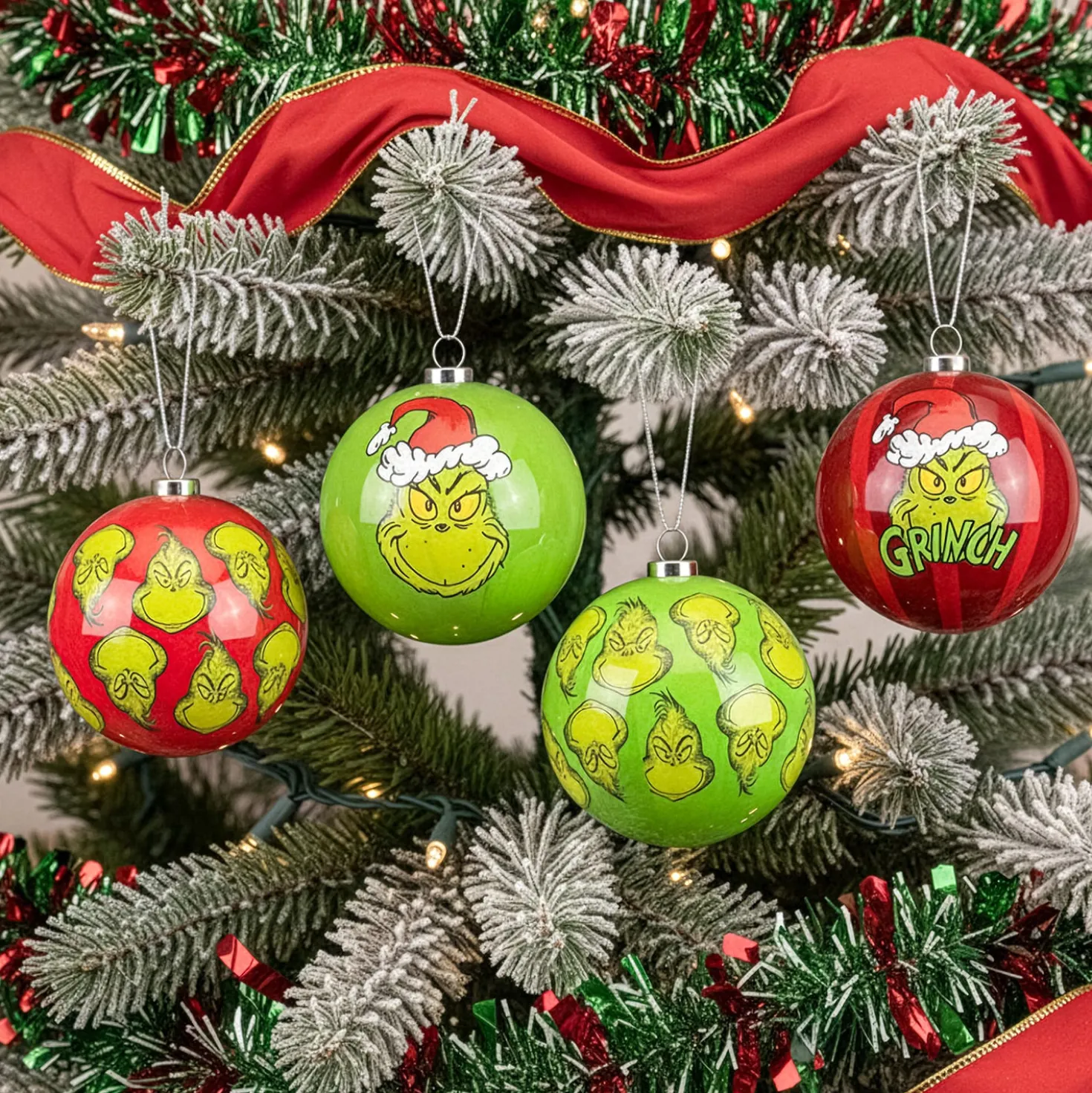 Pallina natalizia Grinch decori assortiti