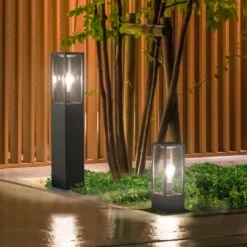 Palo luminoso da giardino 40 cm antracite Garonne Trio