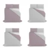 Parure copripiumino Color matrimoniale rosa/grigio Datex
