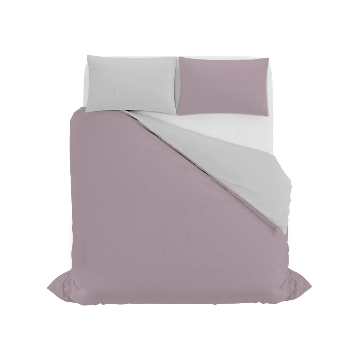 Parure copripiumino Color matrimoniale rosa/grigio Datex