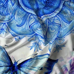 Parure copripiumino farfalle blu Kiosa matrimoniale Datex