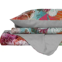 Parure copripiumino farfalle multicolore Kiosa matrimoniale Datex