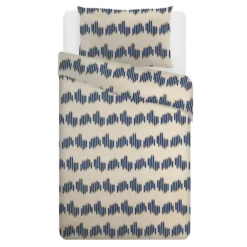 Parure copripiumino singolo geometrico blu