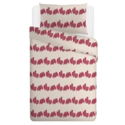 Parure copripiumino singolo geometrico bordeaux