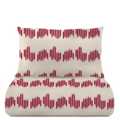Parure copripiumino singolo geometrico bordeaux