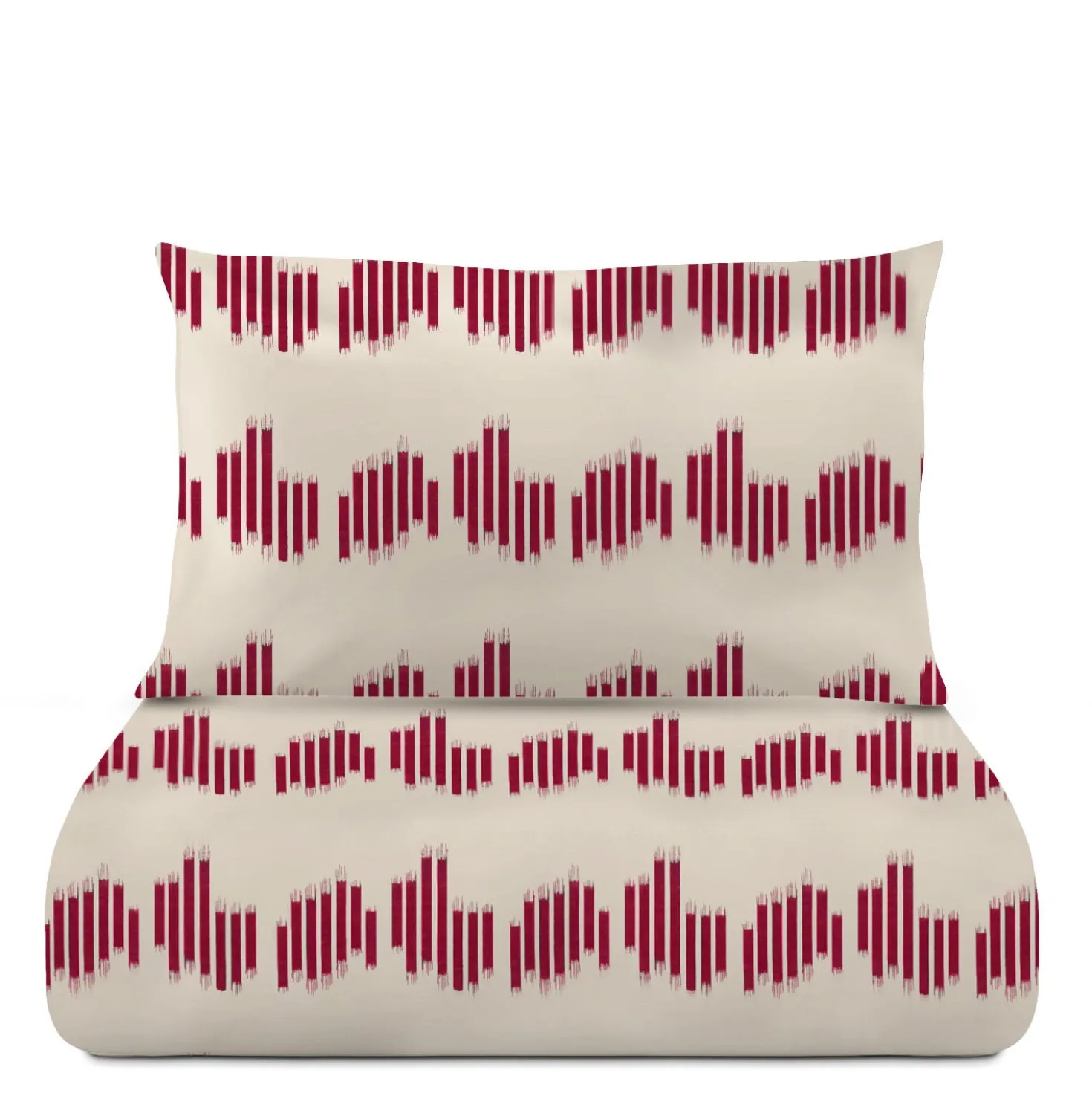 Parure copripiumino singolo geometrico bordeaux