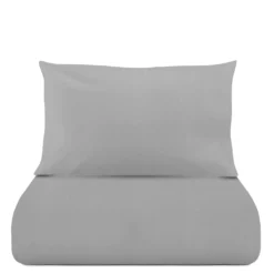 Parure copripiumino singolo grigio Jersey melange