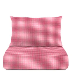 Parure copripiumino singolo quadretti rosso Young