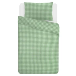 Parure copripiumino singolo quadretti verde Young