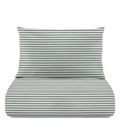 Parure copripiumino singolo righe grigio Young
