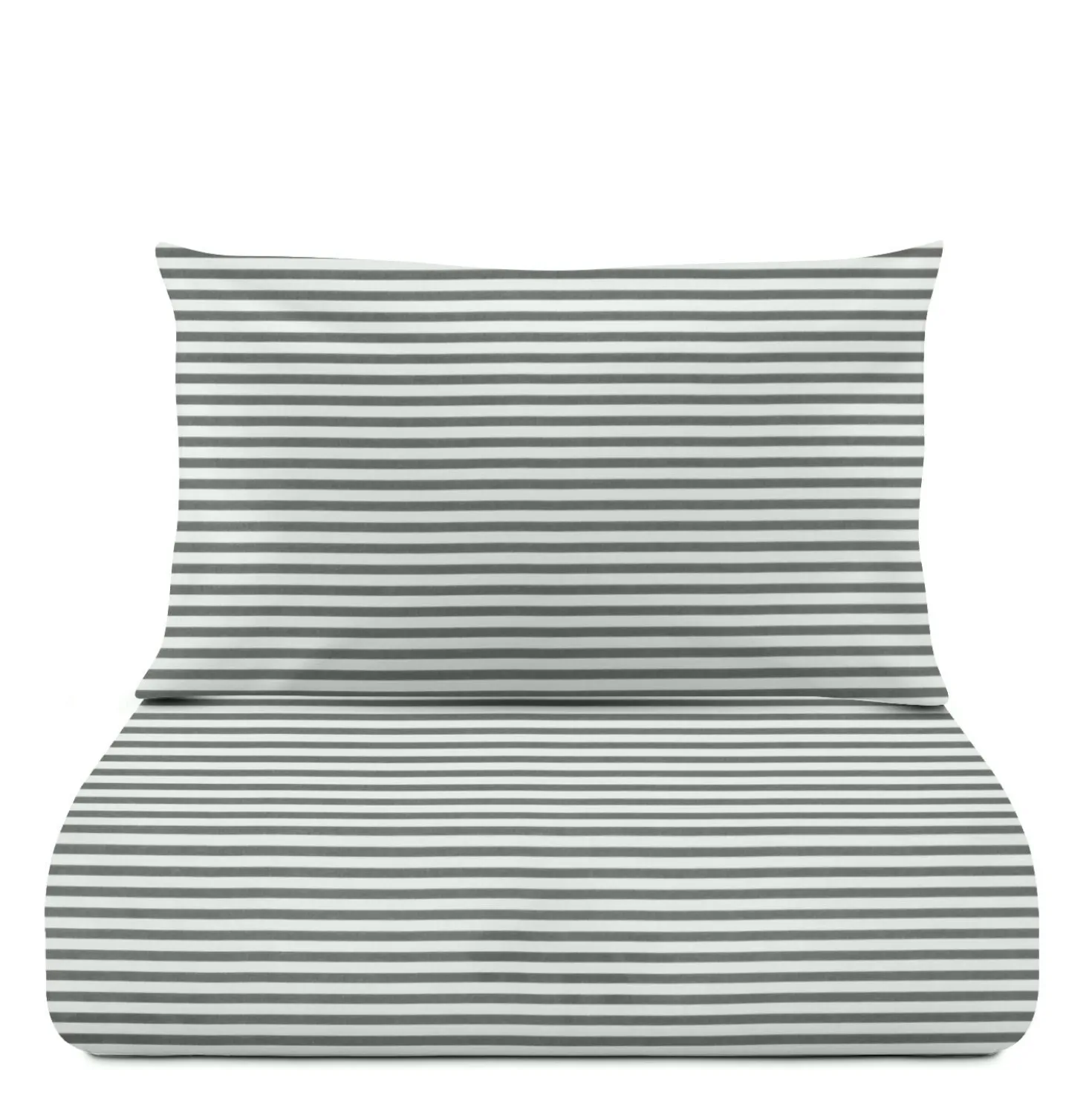 Parure copripiumino singolo righe grigio Young