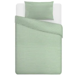 Parure copripiumino singolo righe verde Young