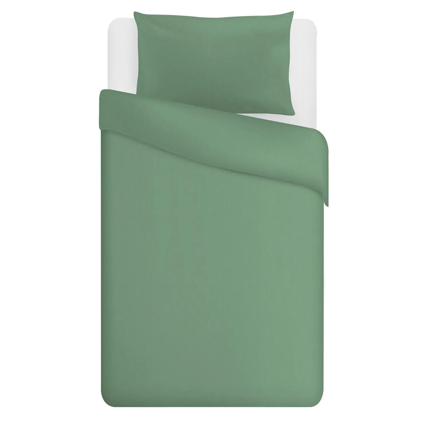 Parure copripiumino singolo verde Jersey melange