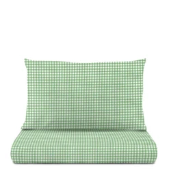 Parure letto singolo quadretti verde Young