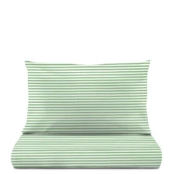 Parure letto singolo righe verde Young