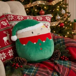 Peluche Elfo di Natale tondo 35 cm