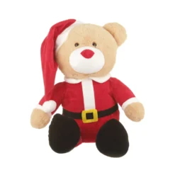 Peluche orso Babbo Natale 35 cm