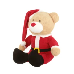 Peluche orso Babbo Natale 35 cm