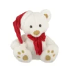 Peluche orso bianco con cappello Natale 48 cm