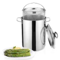 Pentola alta per asparagi acciaio inox