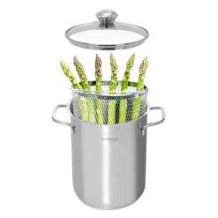 Pentola alta per asparagi acciaio inox