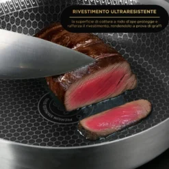 Pentola 20 cm con coperchio a 3 strati Tri - ply
