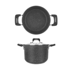 Pentola con coperchio da 22 cm in alluminio