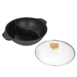 Pentola Hot Pot 30 cm con divisorio e coperchio