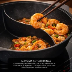 Pentola Hot Pot 30 cm con divisorio e coperchio