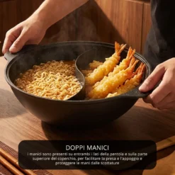Pentola Hot Pot 30 cm con divisorio e coperchio