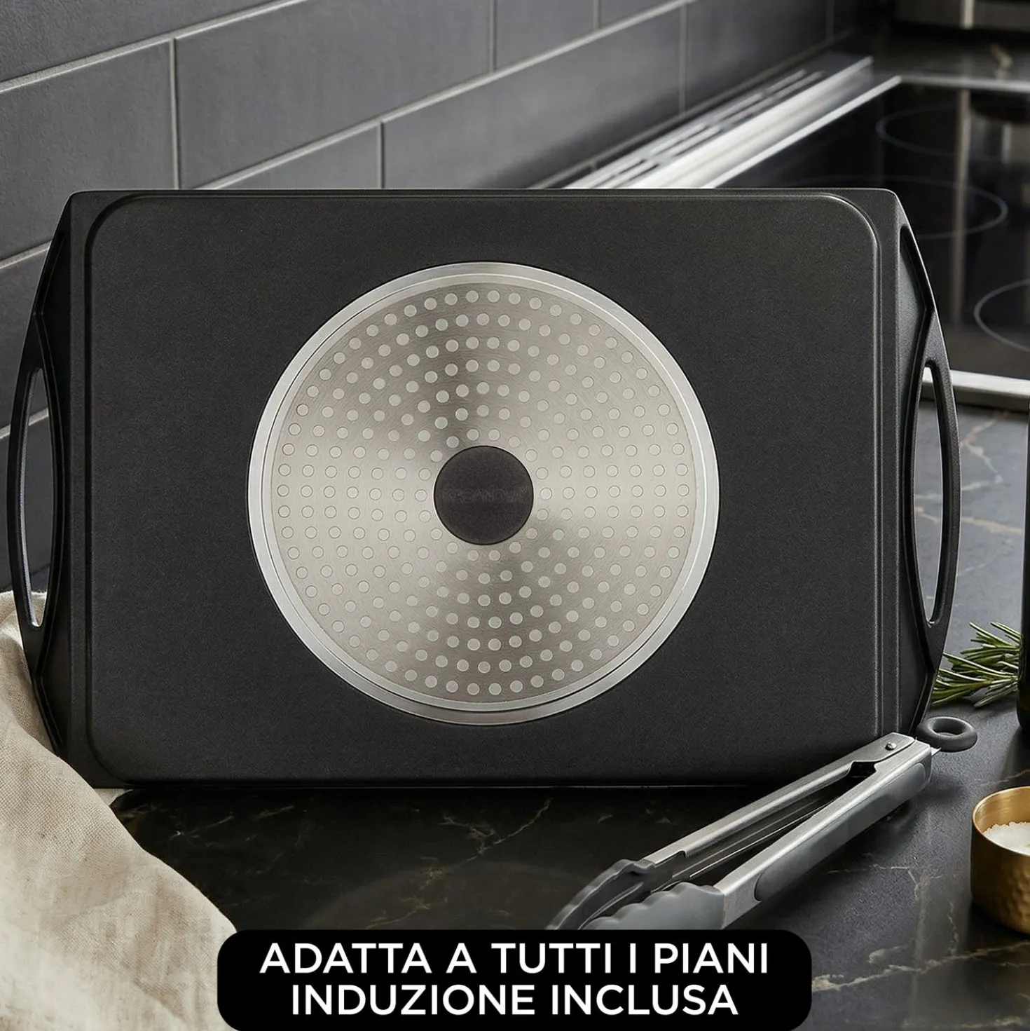 Piastra grill 42x26 cm con manici