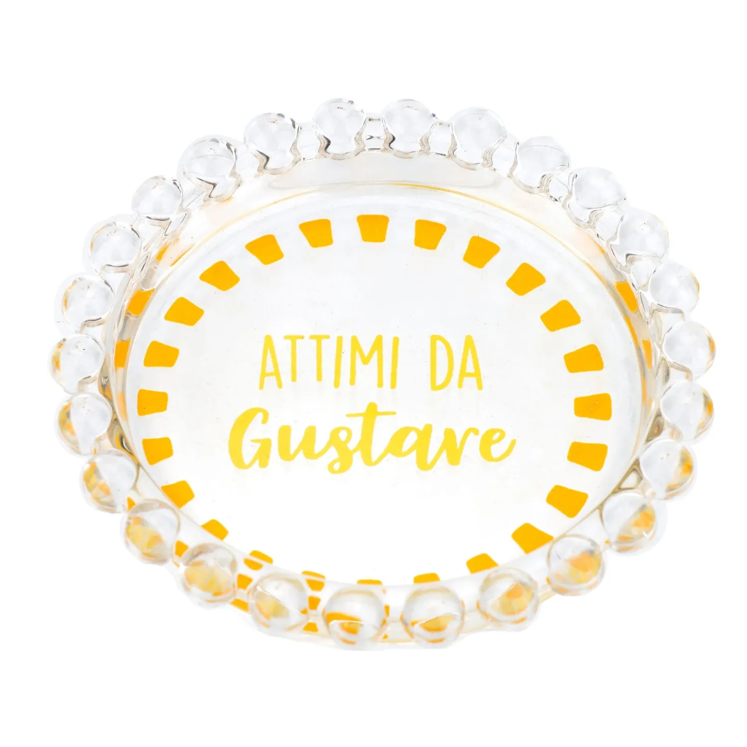 Piattino aperitivo vetro Attimi da gustare Color Bloom