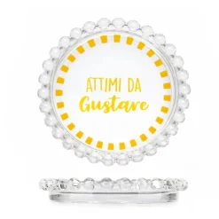 Piattino aperitivo vetro Attimi da gustare Color Bloom
