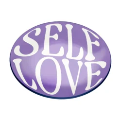 Piattino decorativo vetro 18 cm Self Love viola