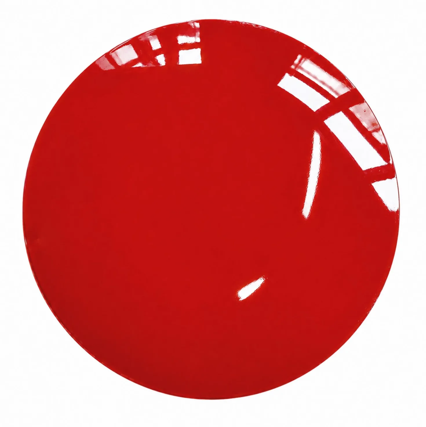 Piattino decorativo vetro 18 cm Shopping List rosso