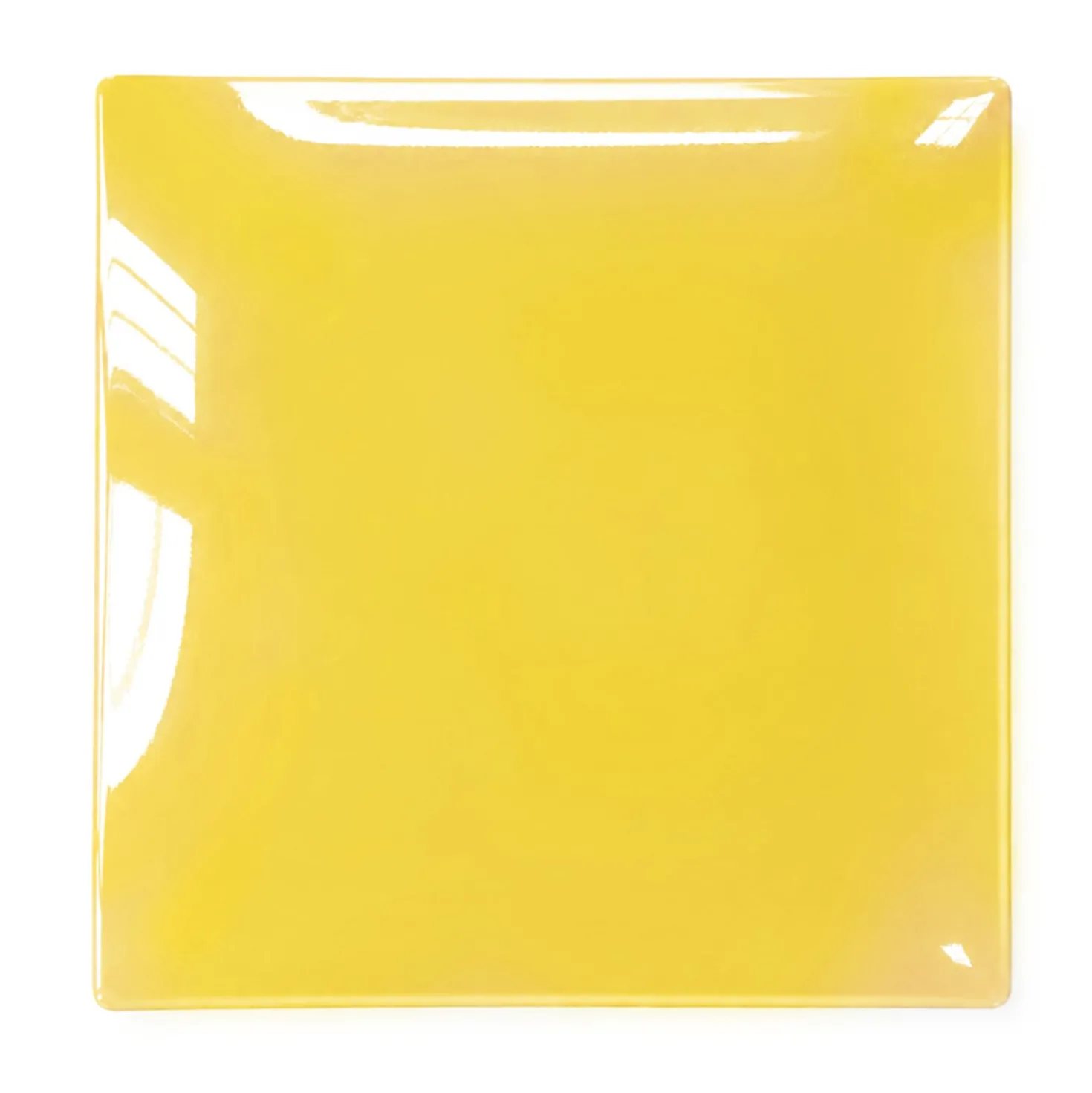 Piattino decorativo vetro 25x25 cm Donna giallo