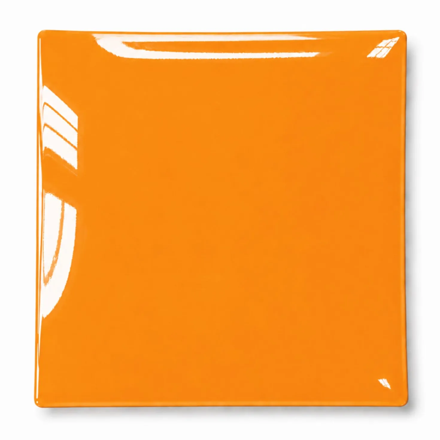 Piattino decorativo vetro 20x20 cm Pecora arancione