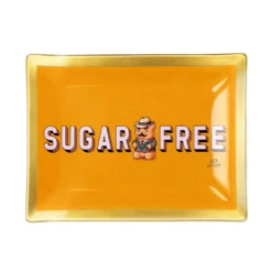Piattino decorativo vetro 16x12 cm Sugar free arancione