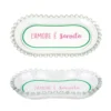 Piattino ovale vetro Amore servito Color Bloom