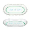 Piattino ovale vetro Love is love Color Bloom