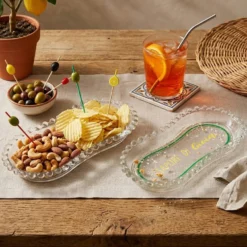 Piattino ovale vetro Sapore di gioia Color Bloom