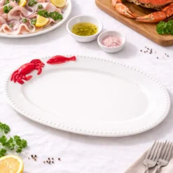 Piatto da portata 28 cm ceramica granchio Sea