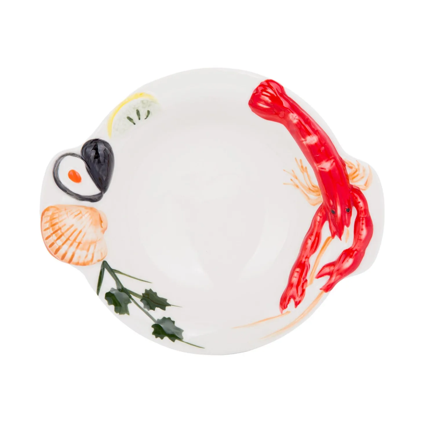 Piatto da portata fondo 19 cm ceramica gambero Sea
