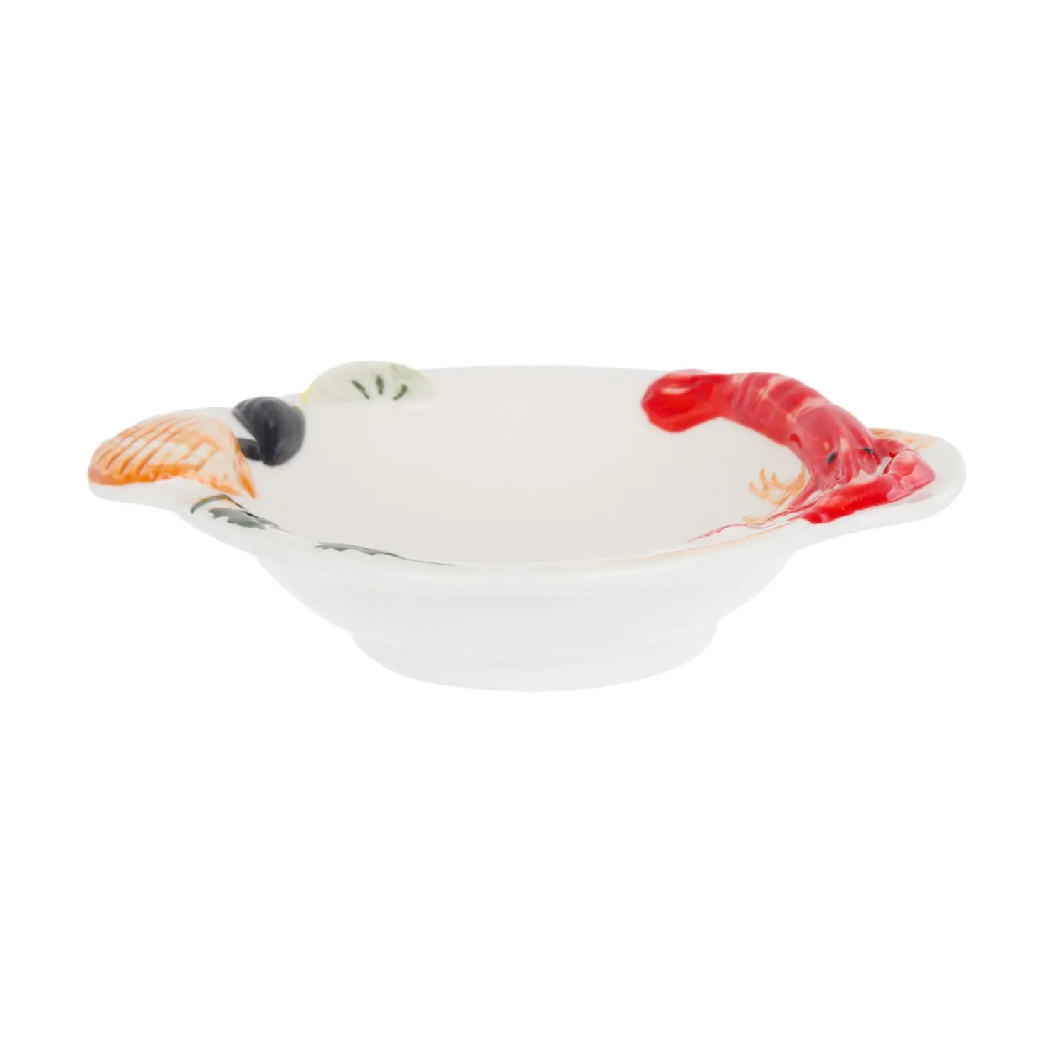 Piatto da portata fondo 19 cm ceramica gambero Sea