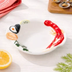Piatto da portata fondo 19 cm ceramica gambero Sea