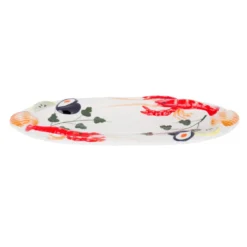 Piatto da portata ovale 31 cm ceramica crostacei Sea