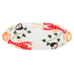 Piatto da portata ovale 31 cm ceramica crostacei Sea
