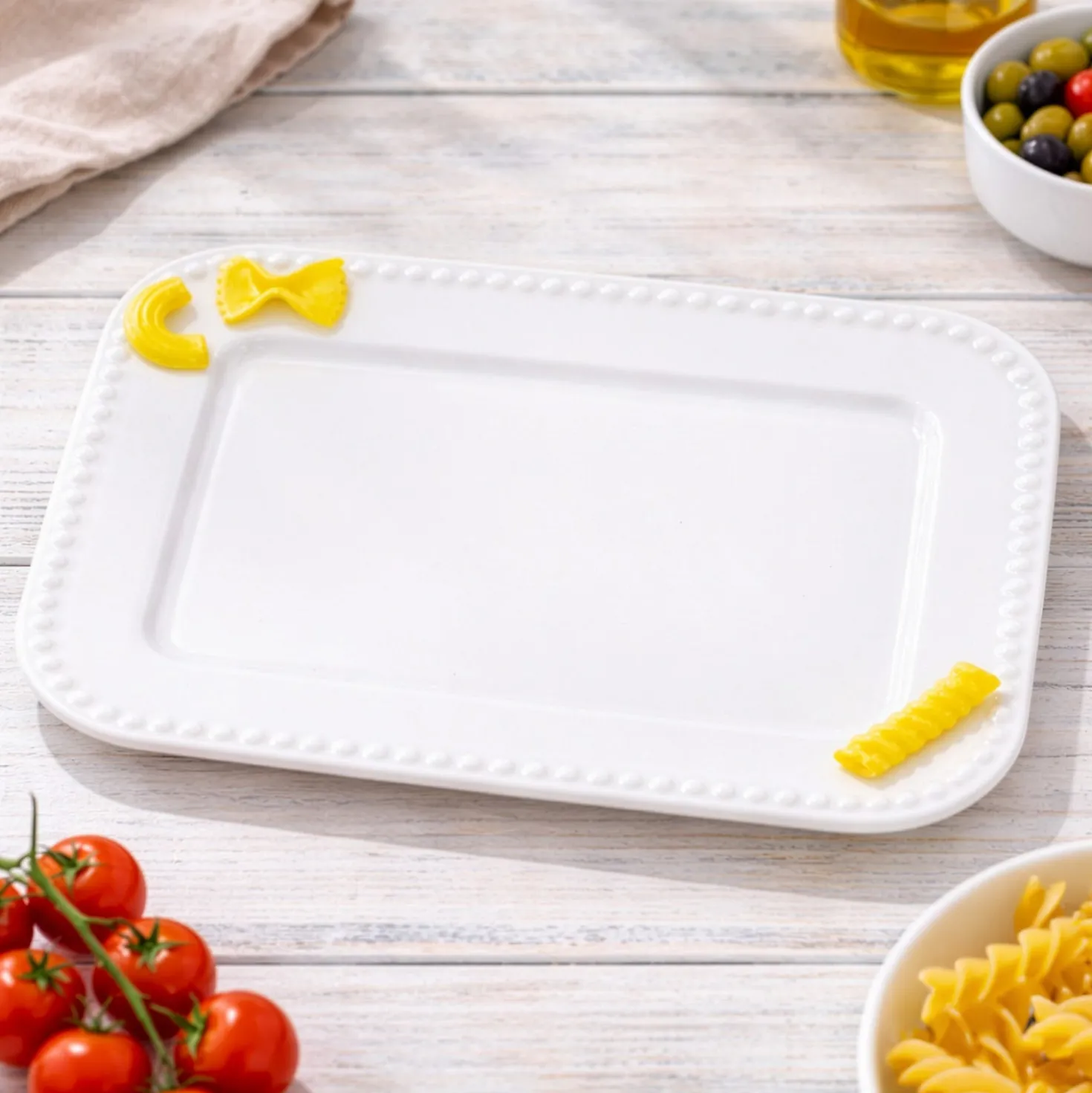 Piatto da portata 28x20 cm ceramica Pasta