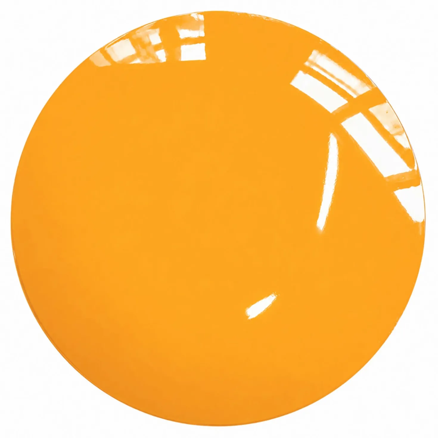 Piatto decorativo vetro 30 cm Donna pavone arancione