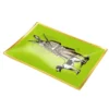 Piatto decorativo vetro 35x25 cm Coniglio verde